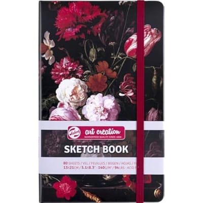 Talens Art Creation Schetsboek Stilleven met bloemen in een glazen vaas | 13 x 21 cm, 140 g, 80 vellen