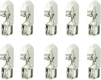 10 stuks 12V halogeenlamp, vervangende lampen voor auto's en motorfietsen (T10 W3W 12V 3W)