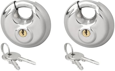 ProPlus Set van 2 Discussloten 70 mm – Voor aanhanger, schuur en opslag – Gelijksluitend met 2 sleutels – Zilver