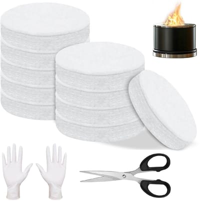 Dailygoods- Keramische Spons Set van 10 - Ronde Spons - Bio-ethanol - Verbrandingskamer - Thermische Stabiliteit - Veiligheid