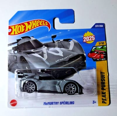 HOT WHEELS McMURTRY SPEIRLING SILBER METALIC 1:64 237/250 HW PEAK PERSUIT 7/10 SHORT CARD 2025