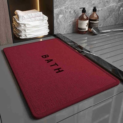 Tapis de Sol de Salle de Bain Tapis d'Entrée Tapis Absorbant Séchage Rapide Antidérapant Tapis de Porte de Toilette Toilette Toilette Tapis de Porte de Toilette Tapis 40 * 60cm