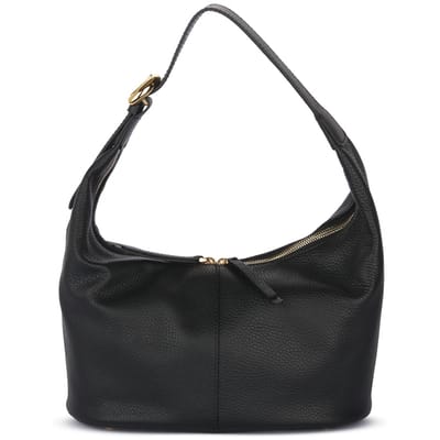 COCCINELLE Leren Schoudertas Fernanda Shoulder Bag Noir Zwart