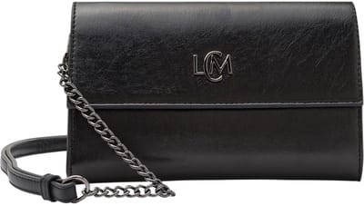 L.CREDI koppeling schoudertas Oliviana Clutch Black zwart