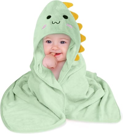 Hooded Badponcho voor Kinderen van 0 tot 5 Jaar, Zacht Koraalfleece, Ideaal voor Bad en Zwemmen