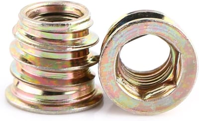 Zinc Plated Hexagon Draad Inserts M8x13mm - 20 Stuks Voor Houten Meubels, Verbeterde Stabiliteit en Duurzaamheid
