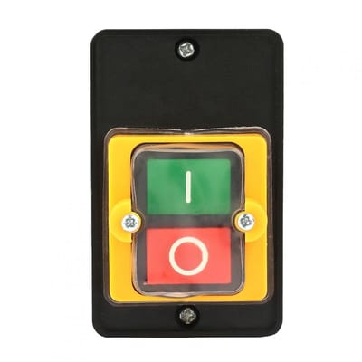 Dailygoods - Drukknop aan/uit - Waterdichte Schakelaar - AC220V / 380V - 10A - Geschikt voor Werktuigmachines - 90x60x60mm