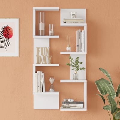 Wandrekset Omn 93x24x15 cm wit [en.casa]