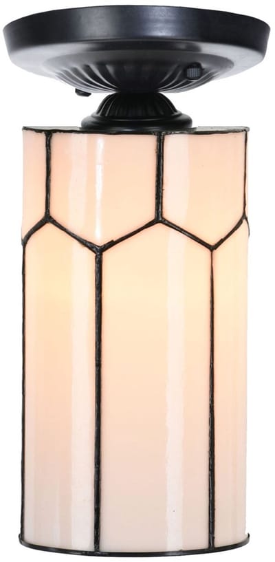 Tiffany plafonnière zwart met Gatsby - Art Deco Trade