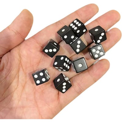 Groothandel 1000 Stuks Stippen Dobbelstenen 10 Mm Zwart Wit #10 Vierkante Hoek Wijsheid Puzzel Kubussen Afstudeerscriptie Vliegtuig Model Ontwerp Dobbelstenen
