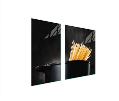 TMK ArtDeko - Serie Makaroni - Beschermende Glasplaat voor Fornuis - 90x52 cm