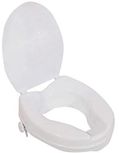 Toiletverhoger - Verhoogde bril - Gemakkelijker zitten - Robuust en hygiënisch - 50 mm - Wit