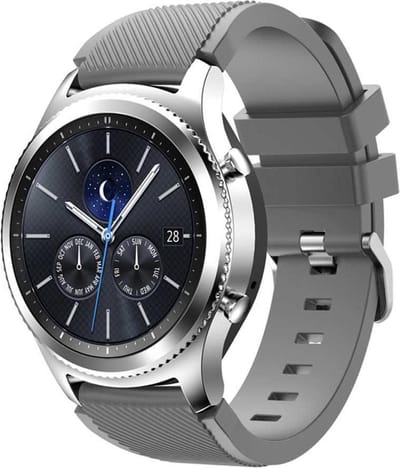 KELERINO. Siliconen bandje geschikt voor Samsung Galaxy Watch (46mm)/Gear S3 - Grijs