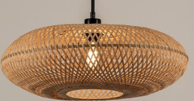 Lumidora Hanglamp 31220 - BAMBOO - E27 - Bruin - Naturel - Metaal - ⌀ 50 cm