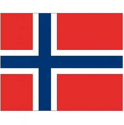 Vlag van Noorwegen stickers - 7 x 10 cm - Landen - Noorweegse vlaggetjes - versiering - feestartikelen