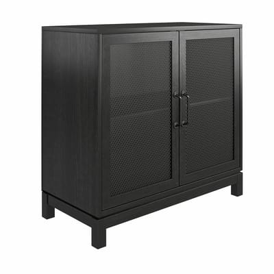 Tess-Kast - 2 Glasdeuren - Zwart Eiken