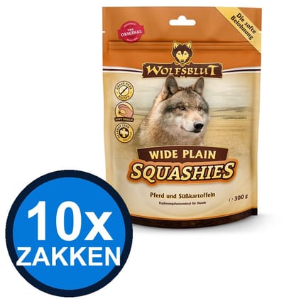 10x Wolfsblut - Squashies Wide Plain All Ages - Hondenvoer Droogvoer - 300 g