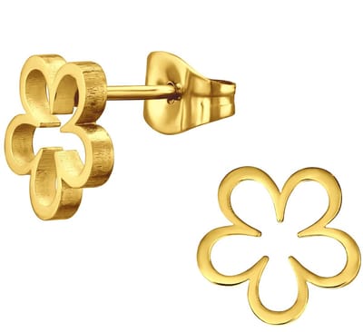 CS Joy - Bloem oorbellen - Chirurgisch staal - 12 mm - ip/pvd gold plated