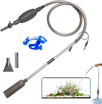 Aquarium Stofzuiger - Aquariumreiniger Grindreiniger - Aquarium Onderhoud - Complete Reinigingsset - 210 cm - Niet gespecificeerd