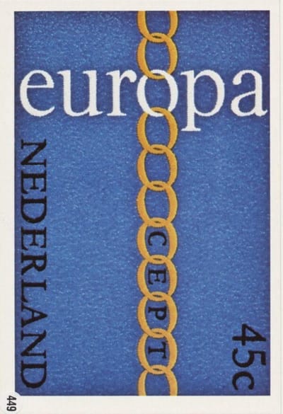 Briefkaart met afbeelding C.E.P.T. postzegel