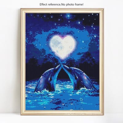 Peinture Diamant Ronde Complète Arrivée Animaux Mosaïque Diamant Scénique Hobby Et Artisanat 20X30 black