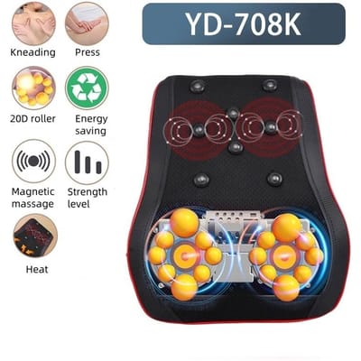 Elektrisch Cervicaal Orthopedisch Kussen Shiatsu Hoofd Cervicale Tractie Lichaam Rug Taille Massager Auto met Verwarming Vibrerende Massage UK