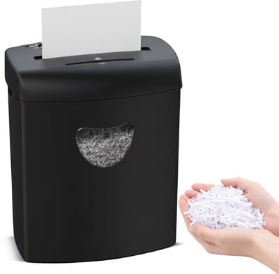 ADSafety Papierversnipperaar P4 Cross Cut - Papiervernietiger Voor Thuis & Kantoor - 21 Liter - 10 Vellen - Vernietigt ook CD's & Pasjes - Zwart