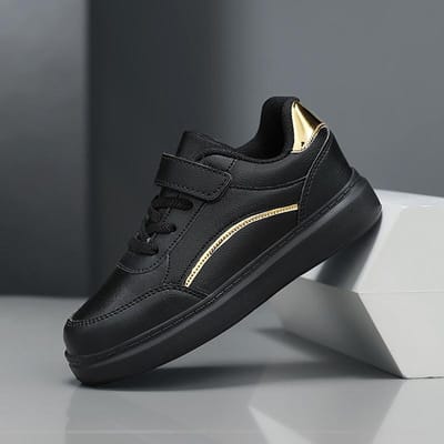 Chaussures pour enfants Baskets pour enfants Antidérapantes Légères Sport Chaussures pour enfants Qualité Baskets de marche pour garçons Filles Chaussures de skateboard 38 noir
