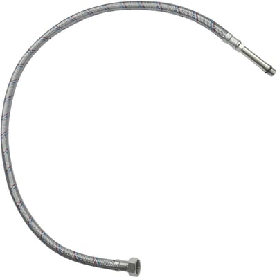 Dailygoods- Flexibele Schroefverbinding Vrouwelijk 3/8" - Mannelijk M10 - Lengte 800 mm - Rubber/roestvrij staal - Maximale druk 1 MPa - Binnendiameter 8 mm - Slang