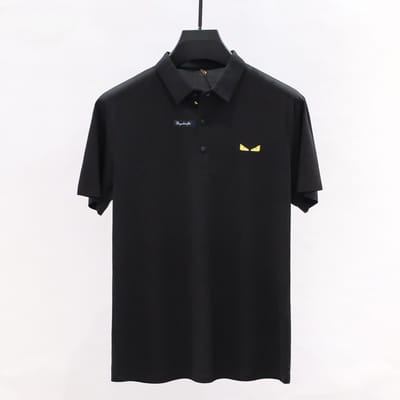 Polo à manches courtes pour homme, nouveau t-shirt d'été, vêtement pour homme, t-shirt à manches courtes, haut décontracté 3XL noir