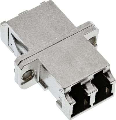 LC Duplex (v) - LC Duplex (v) Optical Fiber metalen inbouw koppelstuk - Multi Mode