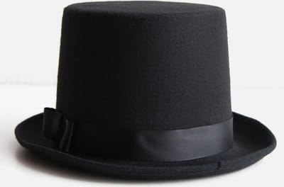 KIMU® Hoge Hoed Zwart Steampunk Tophat Dames - Maat 58 59 60 - Zwarte Top Hat S/M/L Festival