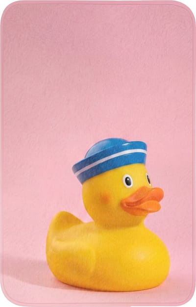 WC mat 50x80 cm - Antislip - Matroos - Eend - Roze - Toiletmat - Vloermat - Douchemat - Toilet tapijt - Toiletmatten