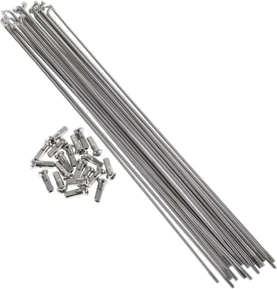 Spaken set voor fietsvelgen, 13G, 245 mm, roestvrij staal, zilverkleurig, duurzame fietsaccessoires, vervangende spaken