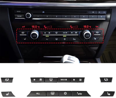 Knoppen Set - Verwarming Bediening - Auto Interieur - Krasbestendig ABS Materiaal - 5 x 5 x 5 cm - Zwart