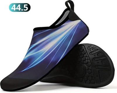 Bovista Waterschoenen Voor Kinderen & Volwassenen - Aqua Shoes - Aquaschoenen - Afzwemschoenen - Zwemles Schoenen - Zwart Blauw - Maat 44.5