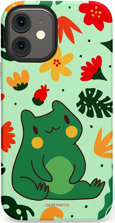 Casetastic Hoesje Geschikt voor Apple iPhone 12 Mini - Stijlvolle Beschermende Duo-layer Case - Kwaakje
