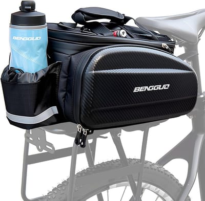 Fiets Bagagedrager Tas - Zijtas Achtertas - Veilig Vervoeren - 100% Waterdicht - 17 Liter - Zwart