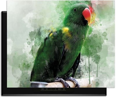 KitchenArt - Jungle Parrot - Inductie Beschermer - 76x51.5 cm - Kookplaat Beschermer - Luxe Afdekplaat Inductieplaat - Anti-slip & Oprolbaar - Beschermmat Inductiekookplaat