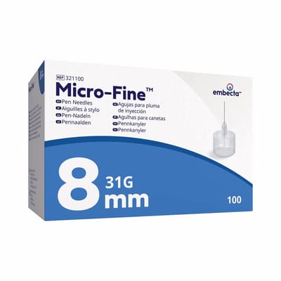 Embecta™ Micro-Fine™ Pennaalden 8 mm 31G Ref 321100 100 Accessoires