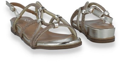 Double Heart Dames Sandaal | Goud | Maat: 38