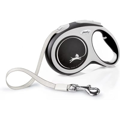 Flexi Rollijn New Comfort Tape L 5 m - Hondenriem - Zwart
