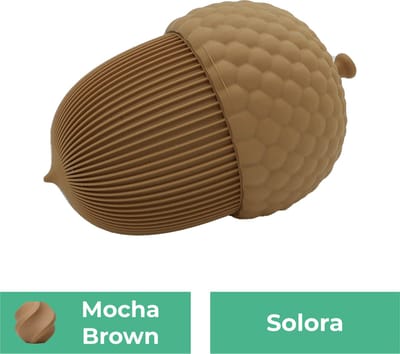 Herfst eikel beeld – Decoratief beeld - Mokka Bruin - 3d geprint beeld – Herfst woondecoratie - Liggend - 12CM