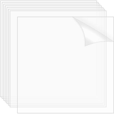 8 Vellen PET-Kunststof Plaat Transparant, 25x25 cm, 0.5 mm Dik voor DIY en Fotolijsten