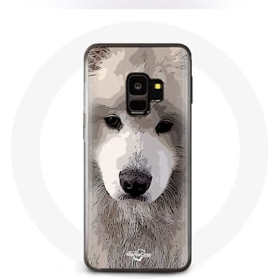 Case voor Samsung Galaxy S9 Samojeed grijs hondenras grijs