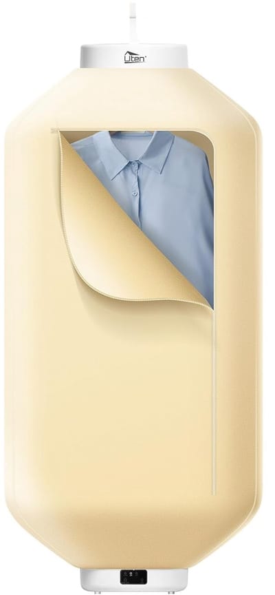 Uten Draagbare Elektrische Droger GR889-3 - Ophangbaar Design - Warmtepompdroger - 600 W - Timer 2.5H/3H/5H - Mini Wasdroger - Tot 3kg Wasgoed - Hoogte 100 cm - Beige