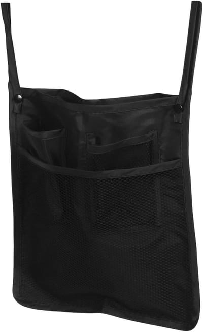 Opbergtas Kinderwagen - Kinderwagenmand Organizer - Baby Uitjes - Regenbestendige Ritsen - 48 x 32.5 cm - Zwart