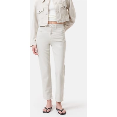 Closed Pedal Pusher Stone Beige Maat: W25L32 | Broeken Outlet | Dames | Ecru