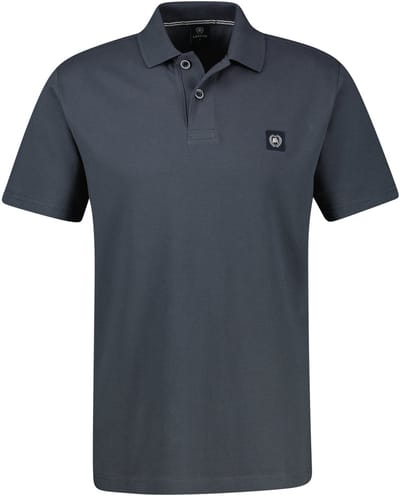 LERROS Mannelijk poloshirt met een structuur die stevig aanvoelt, in grote maten , Maat: 3XL , Kleur: LAVA GREY , 100% katoen