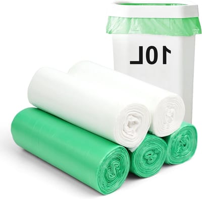 Biologisch afbreekbare afvalzakken - 100 stuks, recyclebaar en composteerbaar voor huis, tuin en kantoor